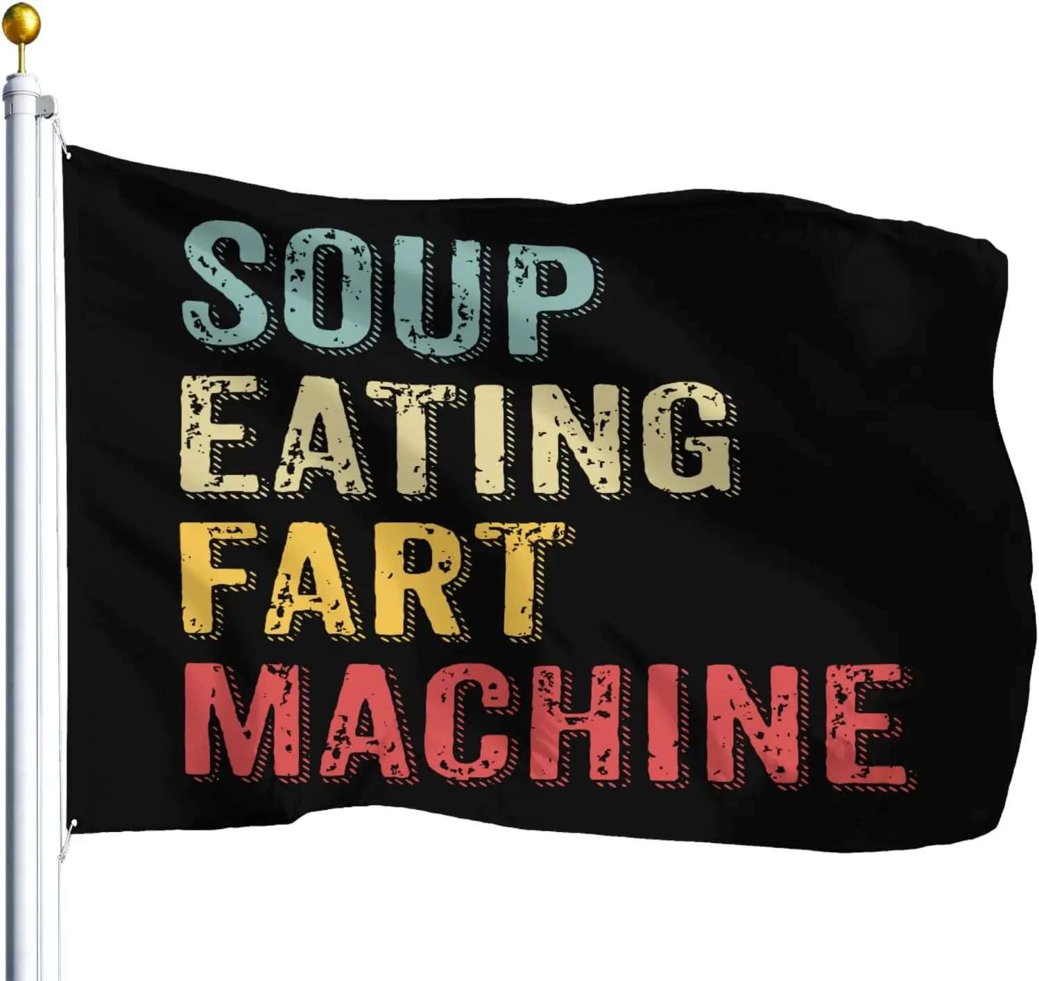 Flagicts 100% Polyester Soup Eating Fart Machine Flags