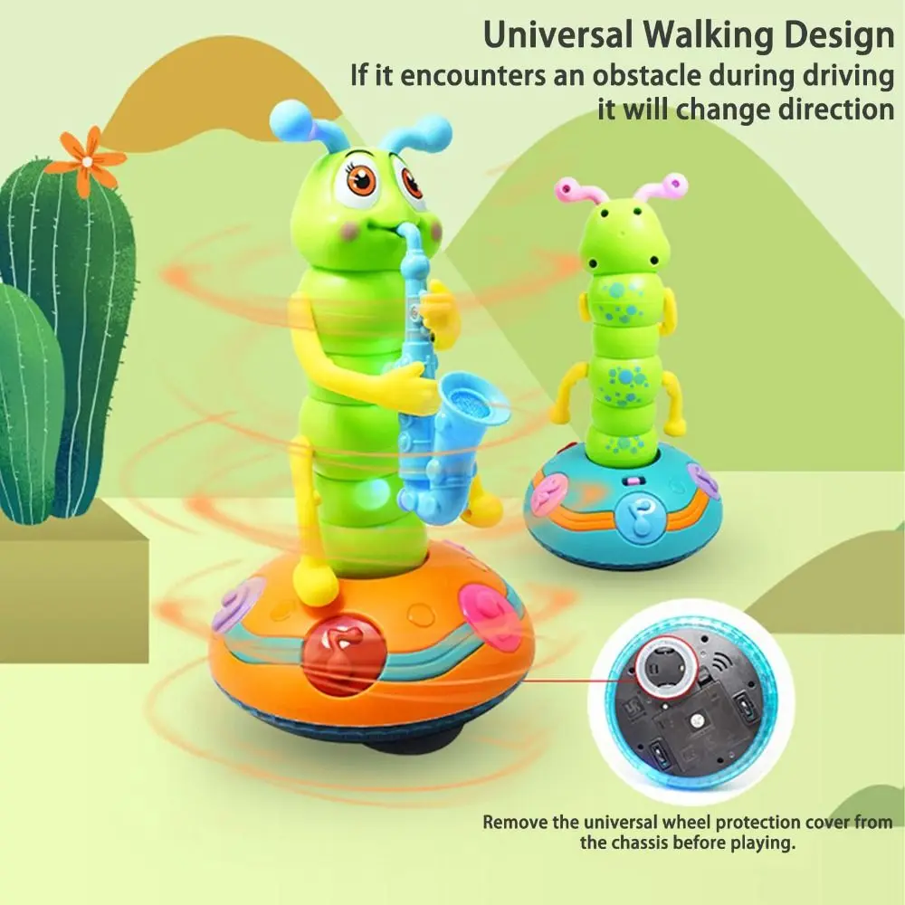 Saxophone Rocking Twister Dance Toy Caterpillar Funny Saxophone Caterpillar Dancing Toys Early Education Toy Kids