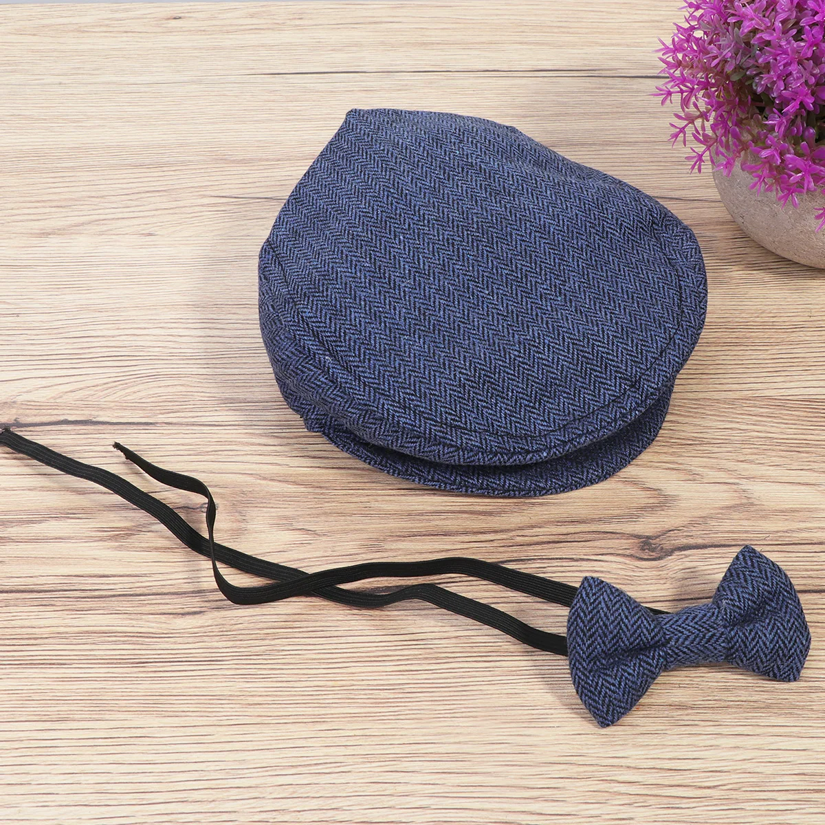 

Baby Photo Cap Props Gentleman Gentlemen Cotton Costume Boy Bow Tie Accessories
