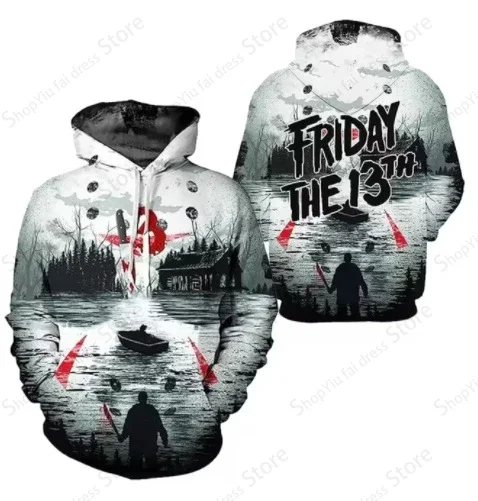 Halloween Hoodie 3d Jason Voorhees Friday Print Hoodie Men Women Fashion Hoodies Sweatshirt Boy Coats Women Sweats Tracksuit Boy