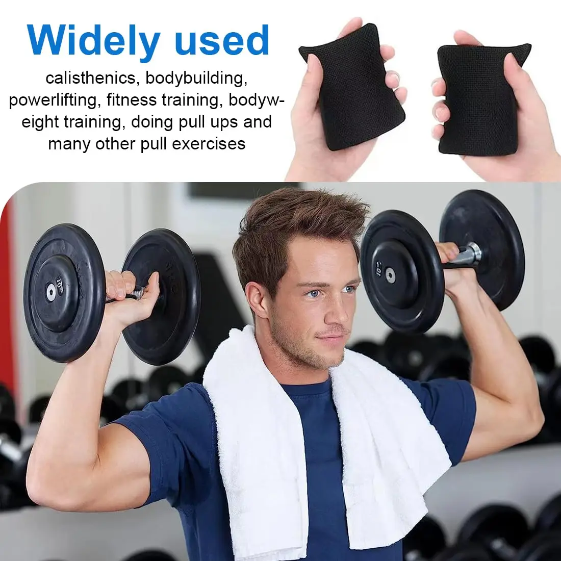 10Pcs Lifting Grips Pads Gym Workout Gloves Pull up Neoprene Comfort Weightlifting Hand Grips for Men & Women No Sweaty Hands