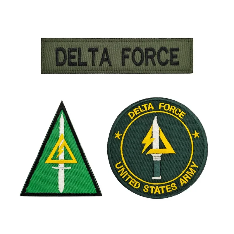 Delta embroidered Hook and Loop patch insignia Tactical Backpack Decoration Clothing accessory Morale Badge Military Armband