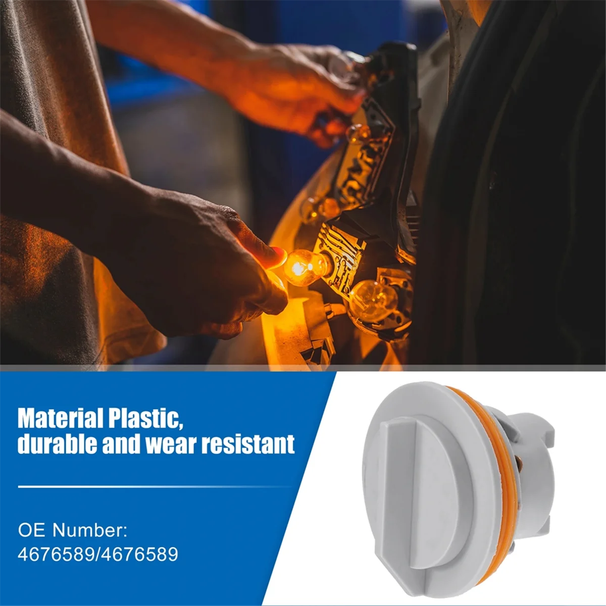 Classic 4pcs 4676589 Rear Brake Taillight Light Bulb Socket for Chrysler Town & Country 1996-2000 for Jeep Liberty 02-04