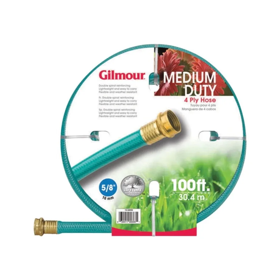 

Vinyl Hose 5/8 Inch x 100 Feet Flexible, Kink-Resistant, UV-Stabilized for Outdoor Watering, Clear