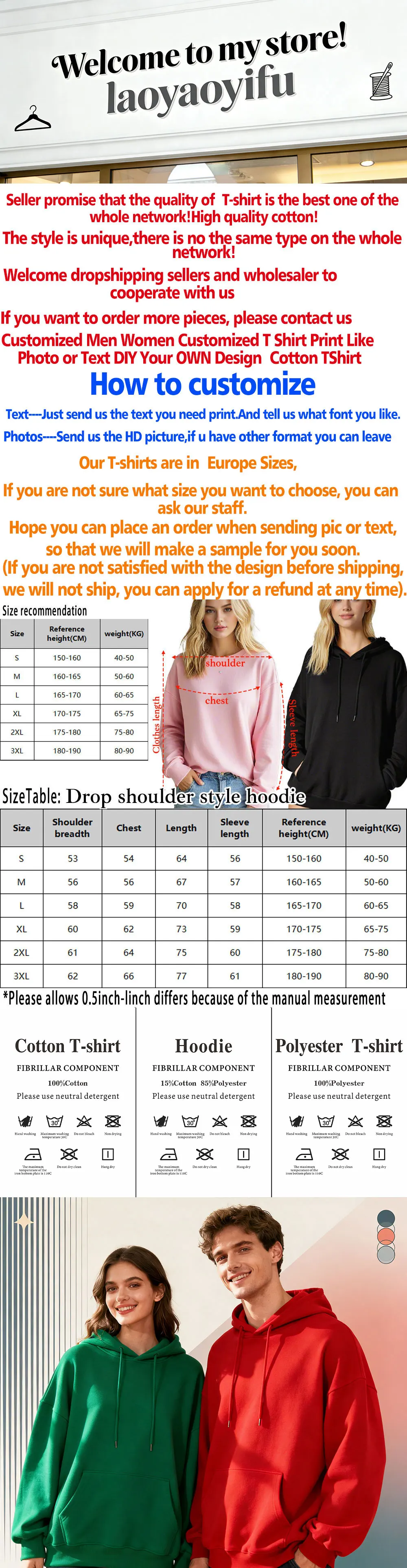Customized Text Personalized Hoodies Warming Long Sleeve Sweatshirt Student Casual Custom Printed Text DIY Hoodie Fashion Tops