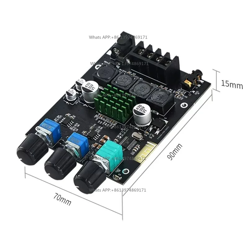 D50E TPA3116 2.0 Digital Pitch Stereo Fever HiFi Bluetooth 5.0 Amplifier Board 50W Times 2
