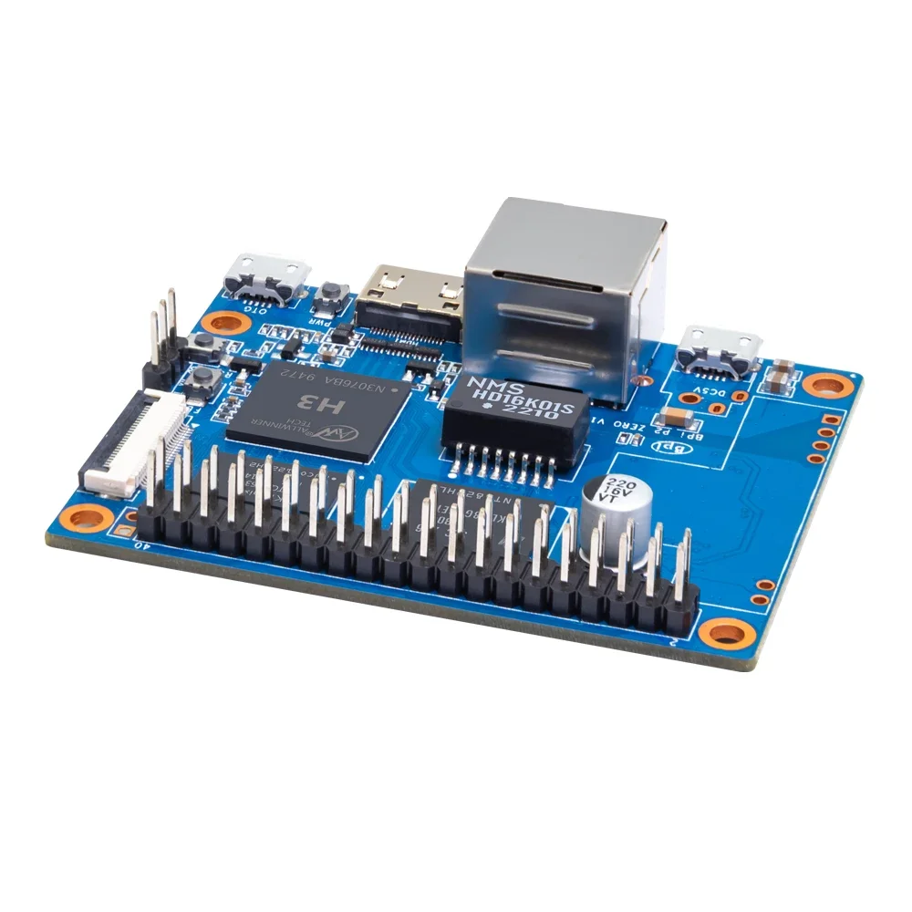 Banana Pi BPI-P2 Zero Allwinner H3 Quad-core Cortex-A7 512M DDR3 8G eMMC Support PoE Run OS Android Linux Single Board Computer