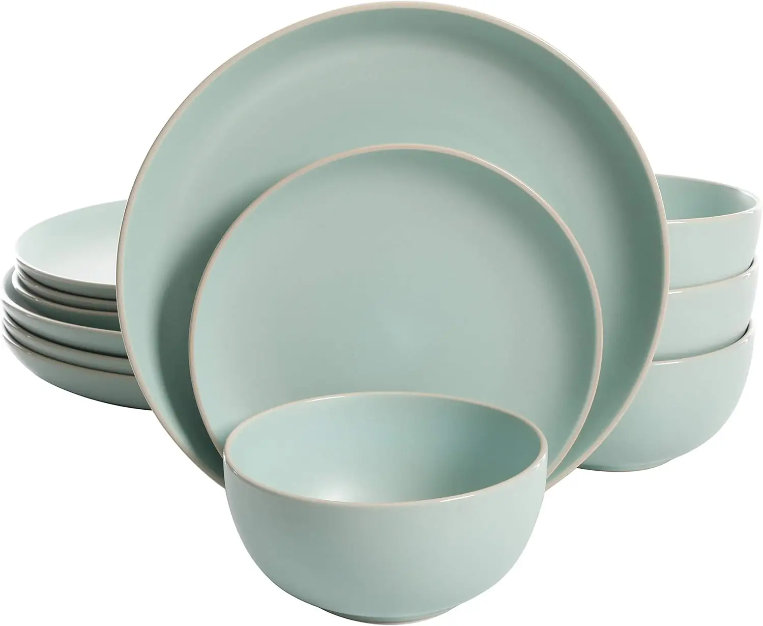 

Home Rockaway Dinnerware, Teal Matte, Service for 4 (12pcs)