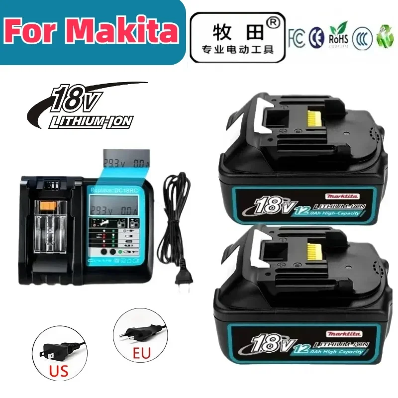 

Original Powerful Plus battery For Makita 18V power tool 6Ah Rechargeable Li-ion Battery compatible BL1830 BL1850 BL1860b BL1815