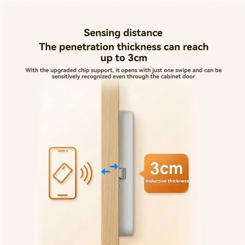 【PHONE ACCESSORY】Electronic Hidden Drawer Lock No Drill Smart Cabinet Lock Invisible For Furniture Wardrobe