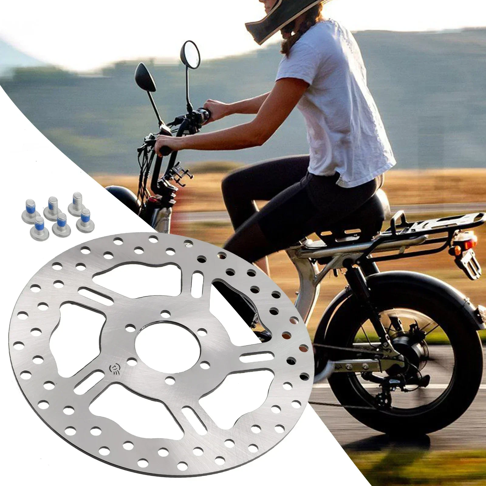 Rotore del freno a disco per bicicletta elettrica 160MM/170MM 6 fori per Ebike E-Scooter 2.3mm/2.5mm/3mm disco ispessito accessori per ciclismo