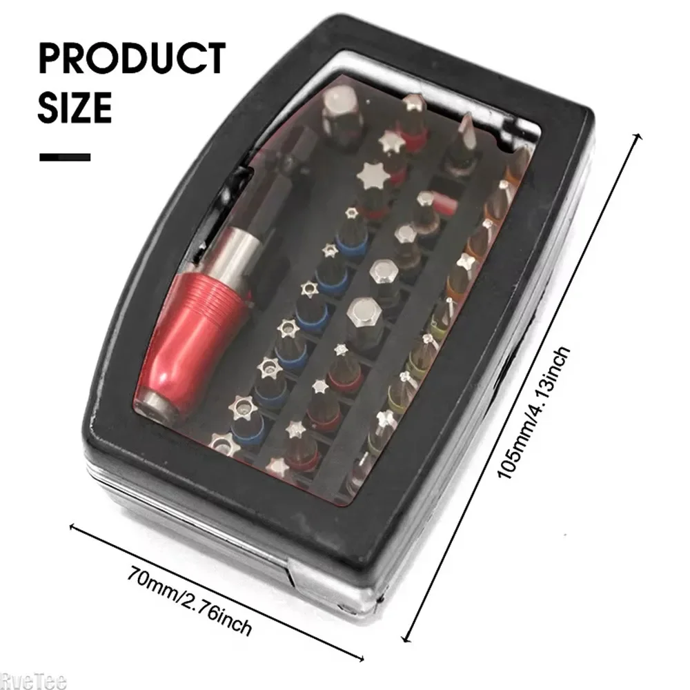 32Pcs Electric Screwdriver Bits Set S2 Torx Bits Socket Quick Release Connector Complete Tool Kits Home-appliance Repair Tools