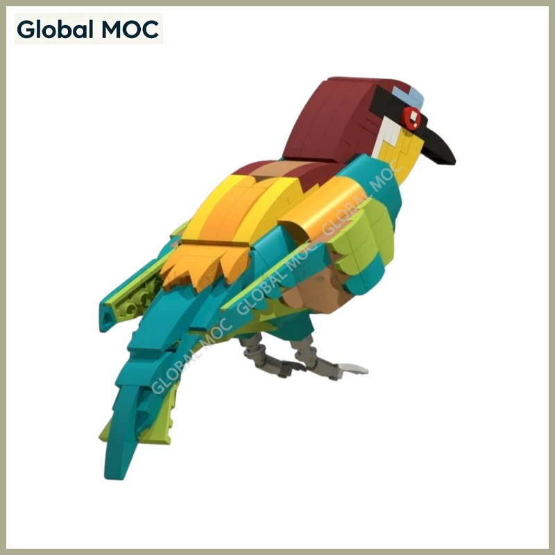 European Bee‑eater Building Blocks Wild Animal MOC Bricks Model Desktop Collectible Display Toy