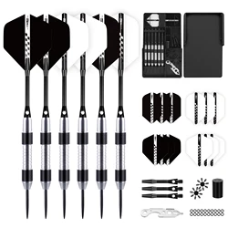 CyeeLife 24g Professional Dart Set 6PCS Steel Tip Darts Flights Anti-Fall Hard Dart Stainless Steel Dart Flying For Dartboard