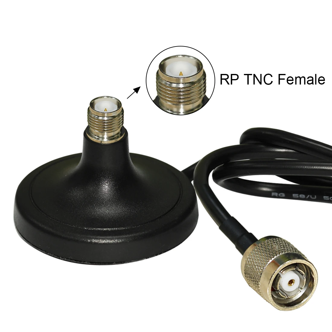 1PC  Antenna Base Extension 50-3/ RG58 Cable SMA/BNC/TNC Male Connector Adapter 1m Weak Magnetism Sucker — zdjęcie 7