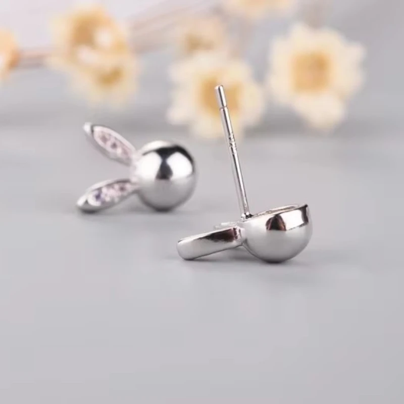 REETI 925 srebro królik stadniny kolczyki dla kobiet elegancka biżuteria ślubna pendientes mujer moda 2019 Brincos — zdjęcie 3