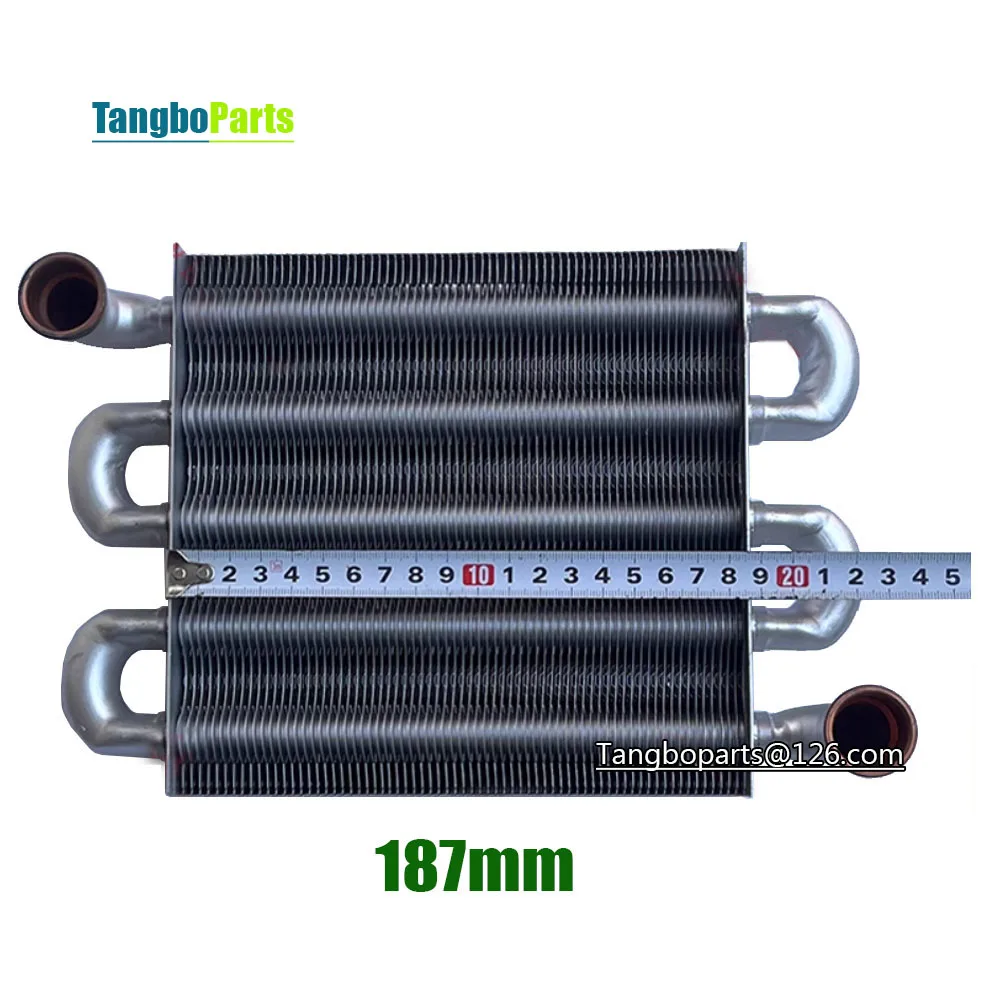 

187mm Length Main Heat Exchanger For ESIN Viessmann Immergas Gas Boilers Gas Boiler Replacement