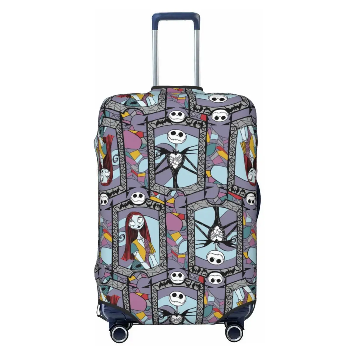 

Cute The Nightmare Before Christmas Luggage Cover Protector Washable Jack Skellington Travel Suitcase Covers