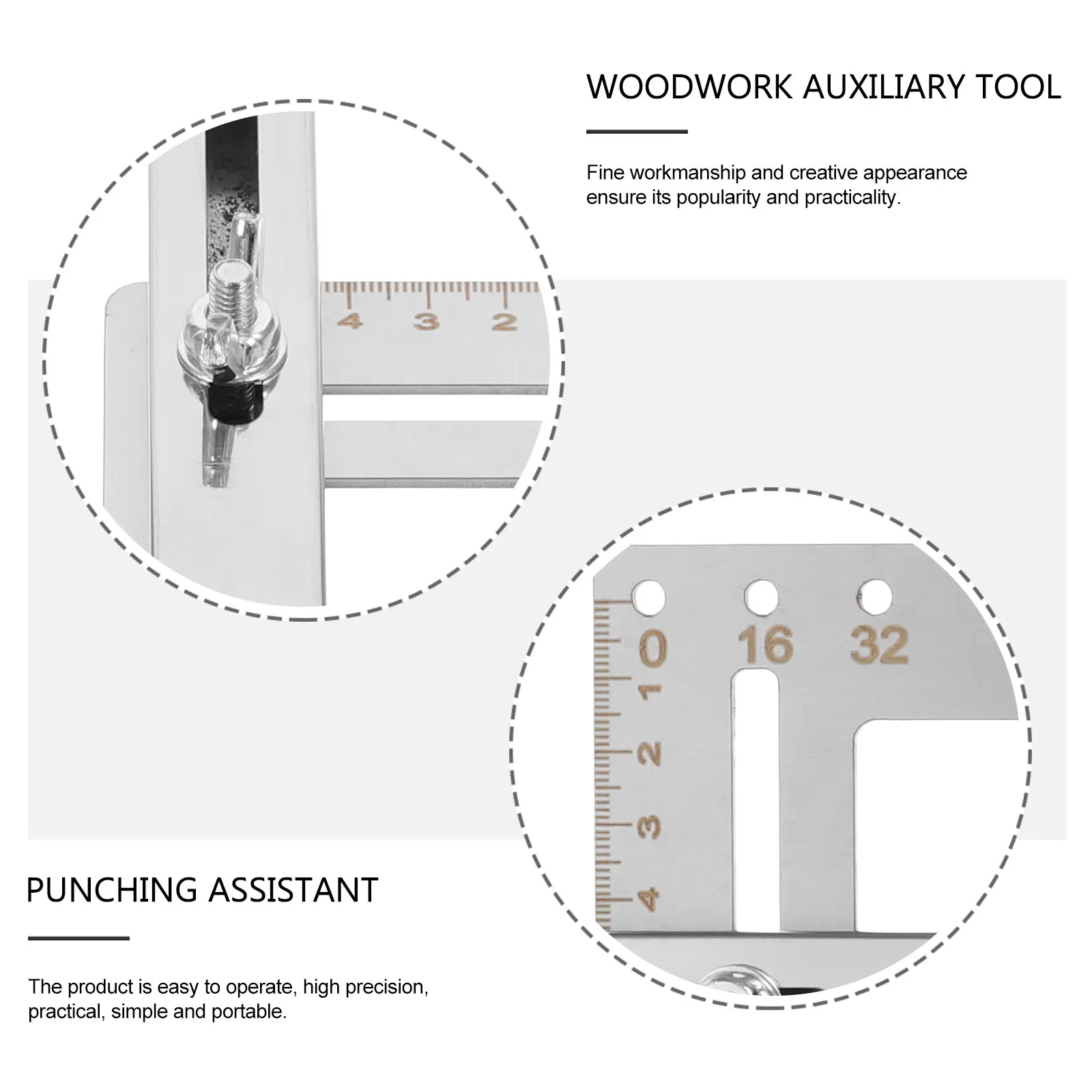 

Stainless Steel Cabinet Hardware Pull Installation Template Double Sides Adjustable Punch Locator Drill Guide For Woodworking