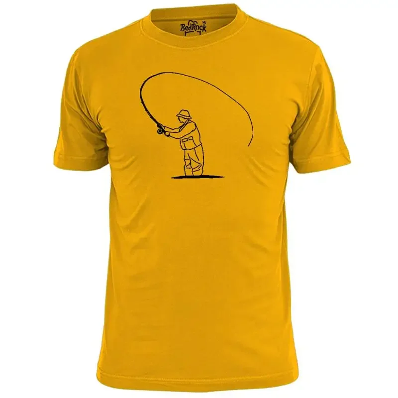 Mens Fisherman Casting Rod T Shirt Fishing Angling Fish