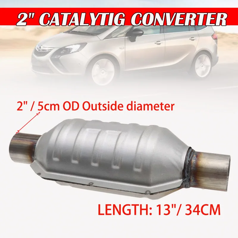 Universal 2inch 51mm EURO1 Catalytic Converter Premium Car Exhaust Pipe Corrosion-resistant Direct 400cell Fit Exhaust Converter