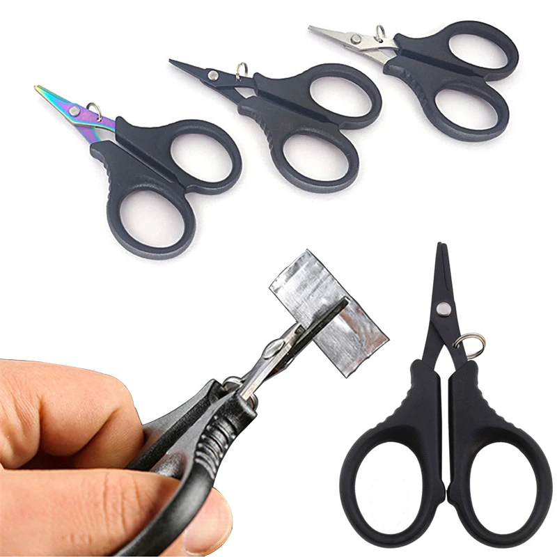 Stainless Steel Fishing Scissor Portable Scissor Plier Cut PE line Braid Line Cutter Plies Carp Fishing Tools Accessories