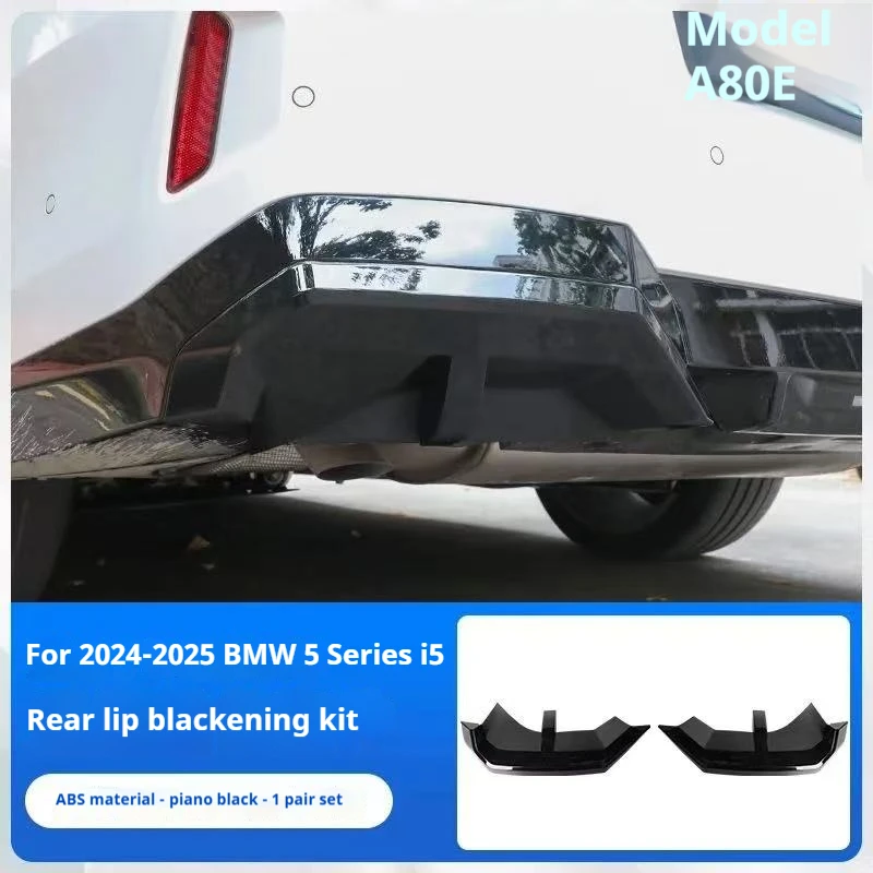 

For BMW 5 Series I5 G60 Rear bumper diffuser Tail lip side splitter Body guard Kit Modification Bright black1 Pair Accessories