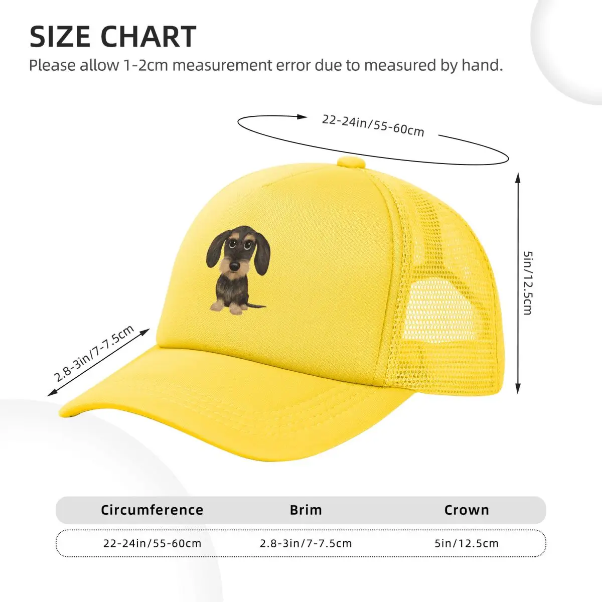 Wirehaired Dachshund Wire Haired Wiener Dog Wild Boar And Tan Teckel Mesh Baseball Caps Snapback Baseball Hats Casquette Unisex