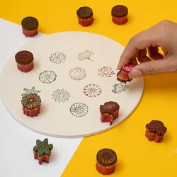 2.5cm Small Pottery Sponge Stamp Diy Emboss Texture Polymer Clay Model Sculpture Ceramic Craft Wooden Stamps Seal Art Hobby Tool