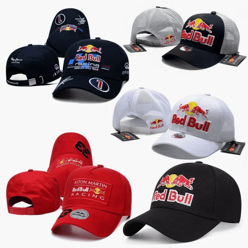 2024 Popular Red Bull Hat Baseball Hat Men's and Women's Summer Red Bull Sun Hat Red Bull Sports Hat Outdoor Travel Sunshade Hat