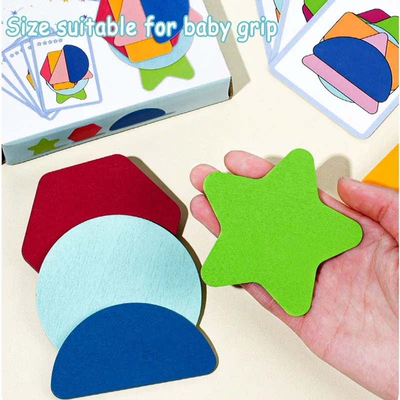 Montessoris – jeux d'empilage de formes géométriques, jouets paroissiques, Cognition des couleurs, pensée logique, éducation préscolaire assortie