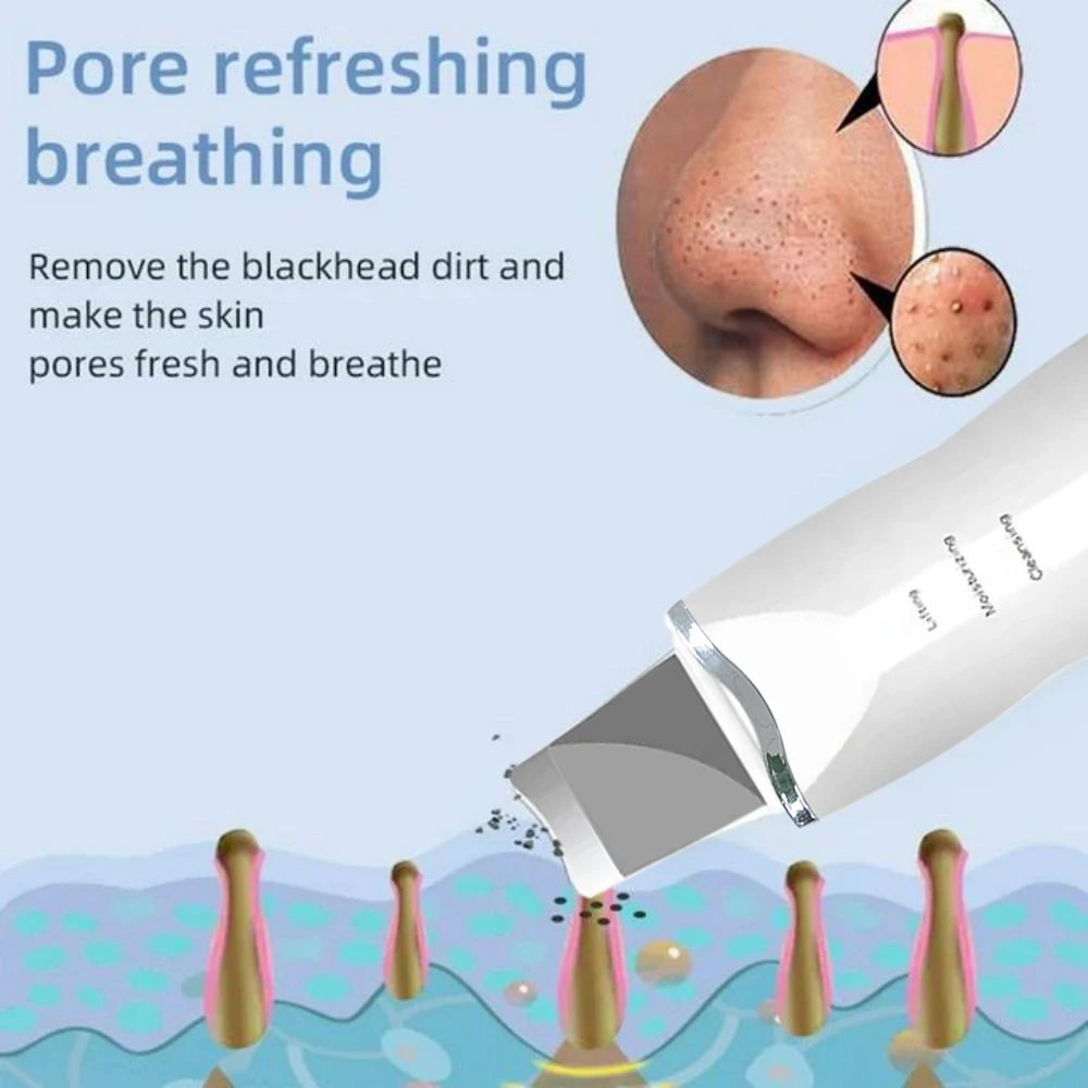 Ultrasonic Skin Scraper Pore Cleaning Facial Deep Cleaning Machine Suitable for Female and Male Beauty Instruments