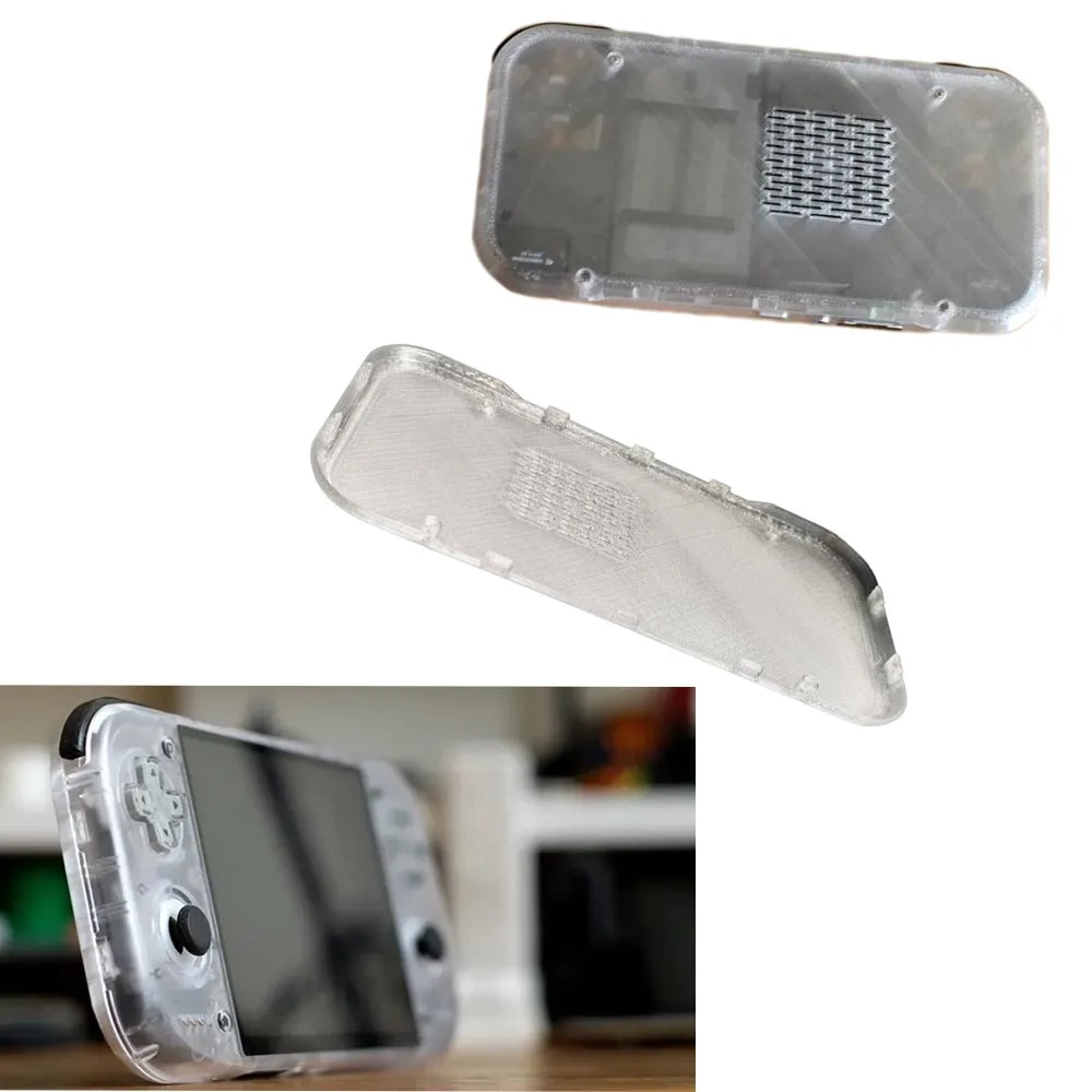for Retroid Pocket Nova Flat Back Cover Game Console 3D Printed Trigger Removal No Drilling Modification Replacement Shell