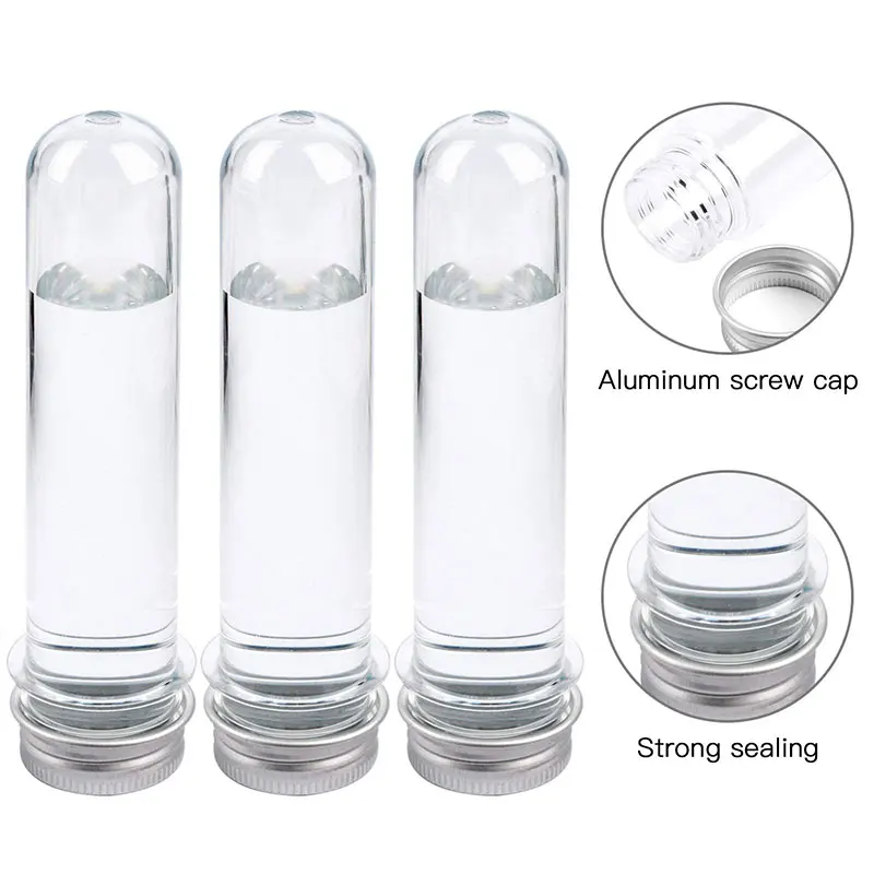 40ml Plastic Clear Test Tubes With Screw Caps Candy Cosmetic Travel Lotion Containers