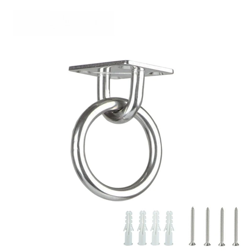 Stainless steel 304 316 square door buckle, fixed plate seat, with screws, sunshade sail fixing accessories, safety buckle