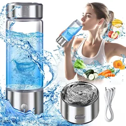 Bouteille d'Eau à Hydrogène Portable et Rechargeable, 3 Minutes, Électrolyse, avec Ioniseur SPE PEM