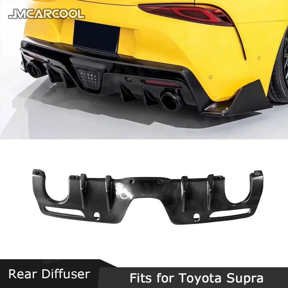 

Carbon Fiber Rear Diffuser FRP Black Lip Spoiler Accessorise For Toyota Supra A Style 2019 2020 Auto Car Decoration