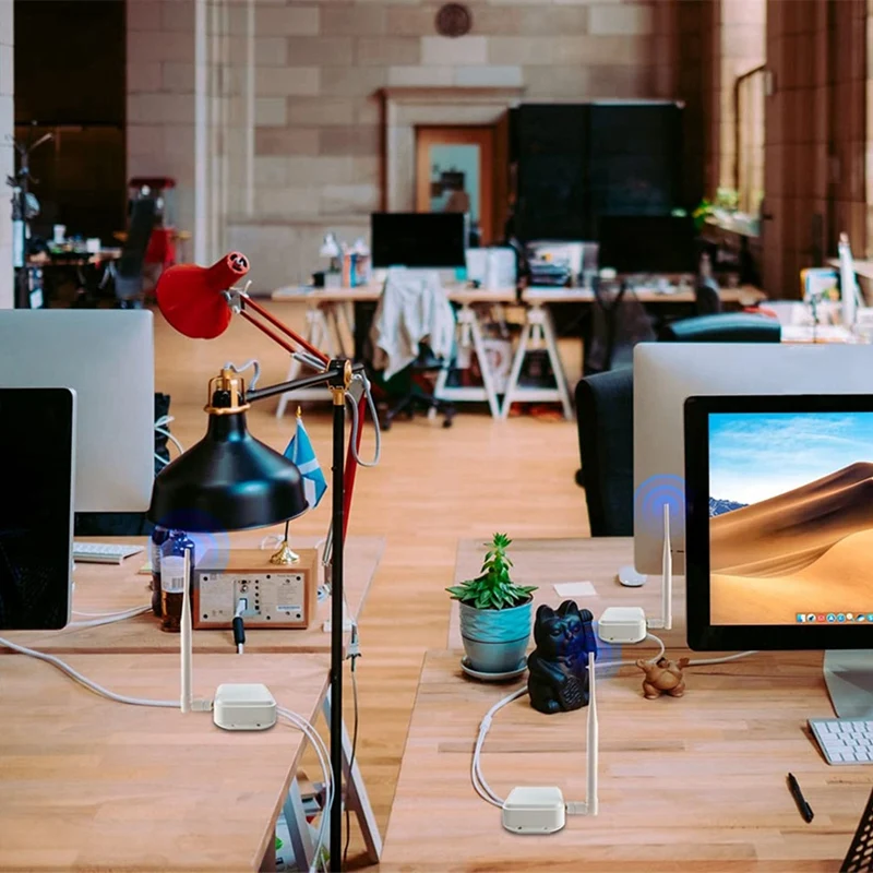 BAAY جسر لاسلكي من نقطة إلى نقطة وصول لاسلكي طويل المدى مع هوائي عالي الكسب، مكرر جسر واي فاي 2.4G قابس أمريكي #6