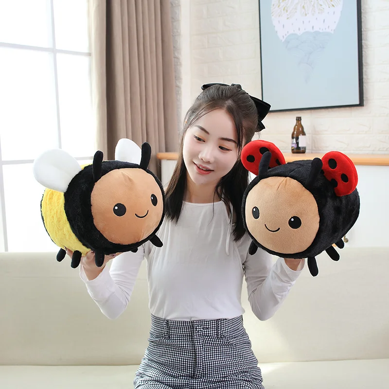 Cartoon Biene Tier Plüsch Hummel Puppe Kawaii Sieben Sterne Marienkäfer Sofa Kissen Büro Rest Kissen Bürostuhl Kissen Geschenk