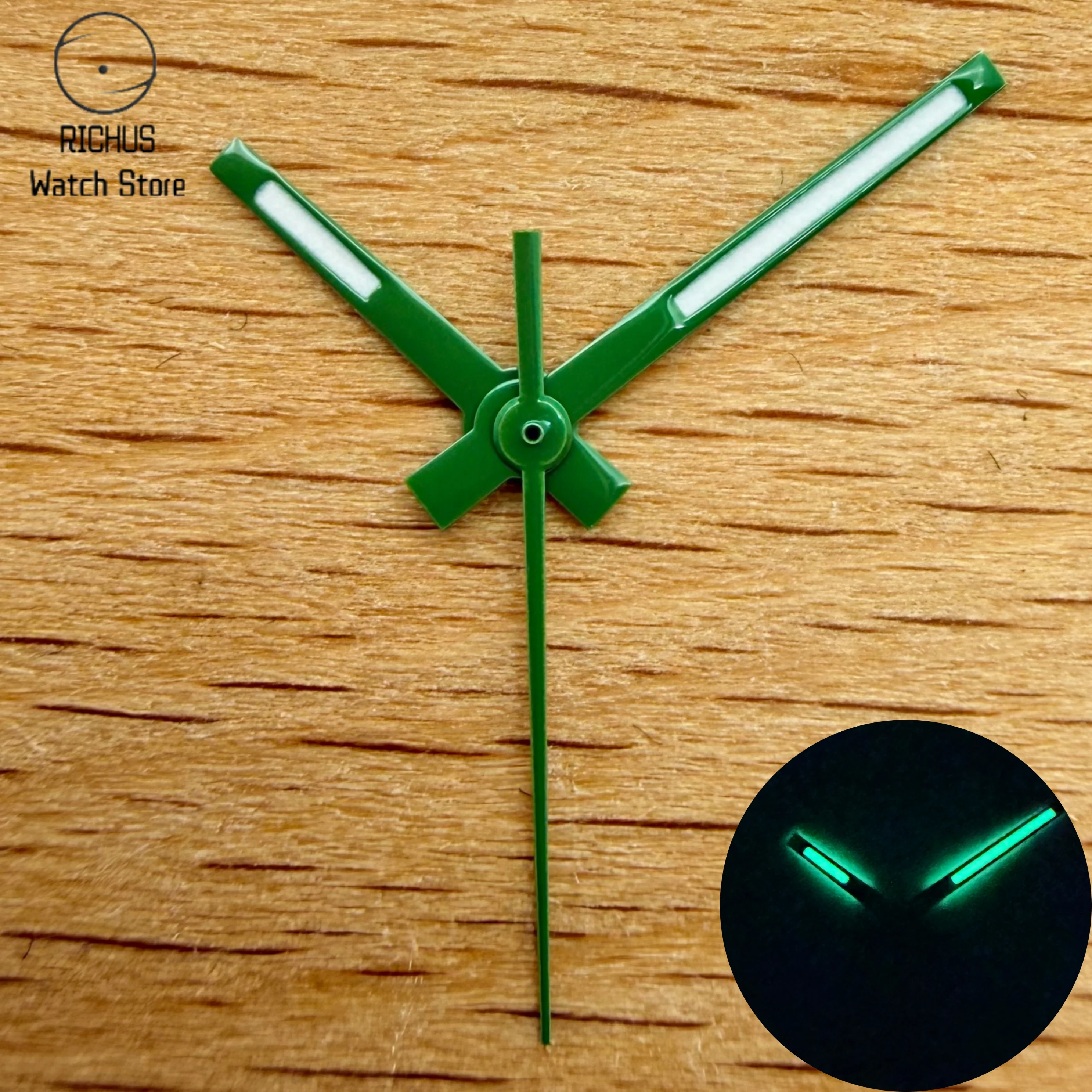 NH35 NH36 Watch Hands Set Green Luminous Fit ETA 2824 2836 PT5000 Miyota 8205 8215 821A DG2813 3804 Movement Parts
