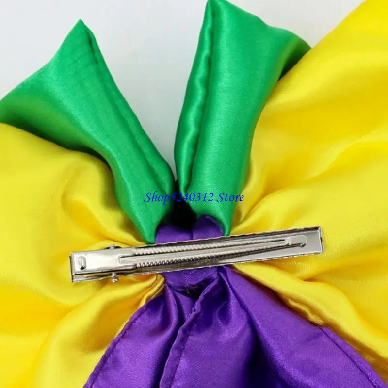 Pinza para con lazo carnaval 634C, horquilla tela práctica, pasadores cómodos para uso prolongado, diseño seguro y