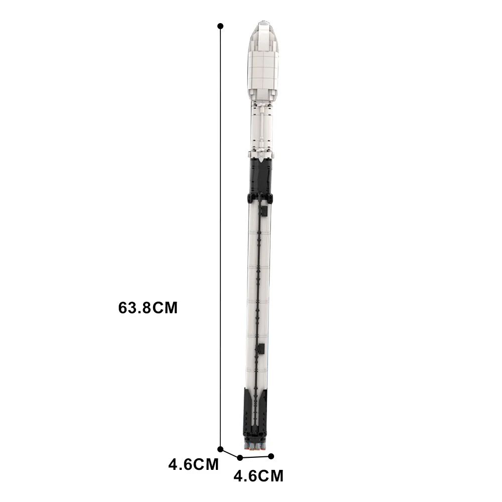 MOC-75438 Klocki konstrukcyjne Falcon 9 Rakieta Lotnictwo kosmiczne Prezent Puzzle Zestaw klocków konstrukcyjnych