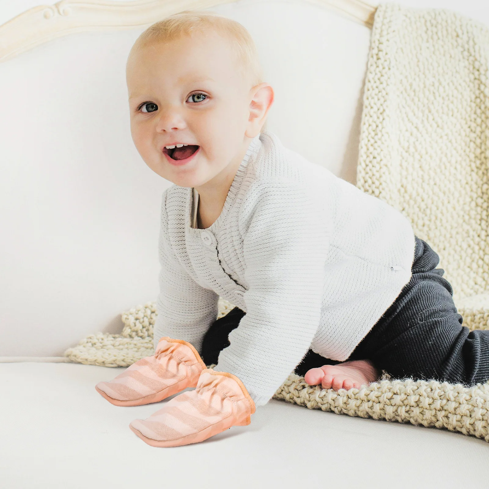 2 pary ciepłych rękawiczek dla niemowląt, bawełniane, oddychające, chroniące przed zadrapaniami, dla dzieci z delikatną skórą, styl unisex