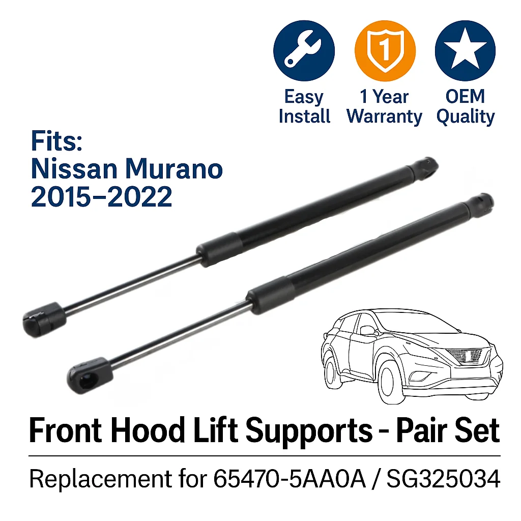 

1 Set Front Hood Lift Supports Shock Struts For 2015-2022 NISSAN MURANO,7094/SG325034/654705AA0A/613630/5B932617