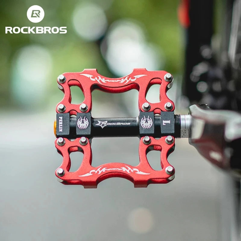 

ROCKBROS Bike Pedals Peilin Bicycle Pedal Anti-slip Flat Platform Cycling Pedals Sealed Hollow-carved Bearing Riding Pedal