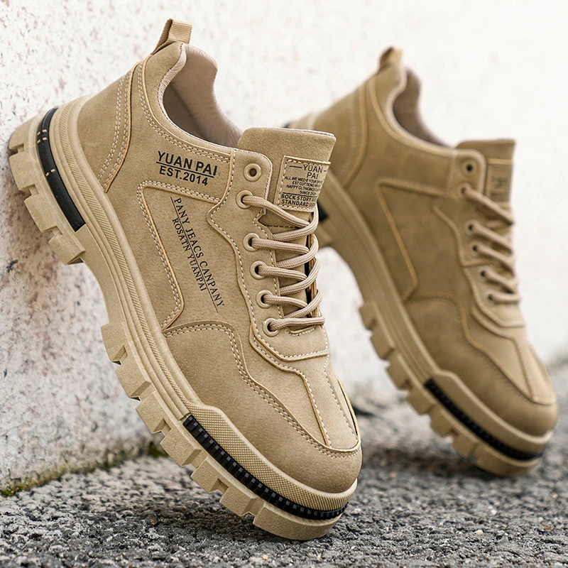 High-top Men's Versatile and Comfortable Hiking Boots, Outdoor Fashion Trendy Thick-soled Casual Sports Shoes