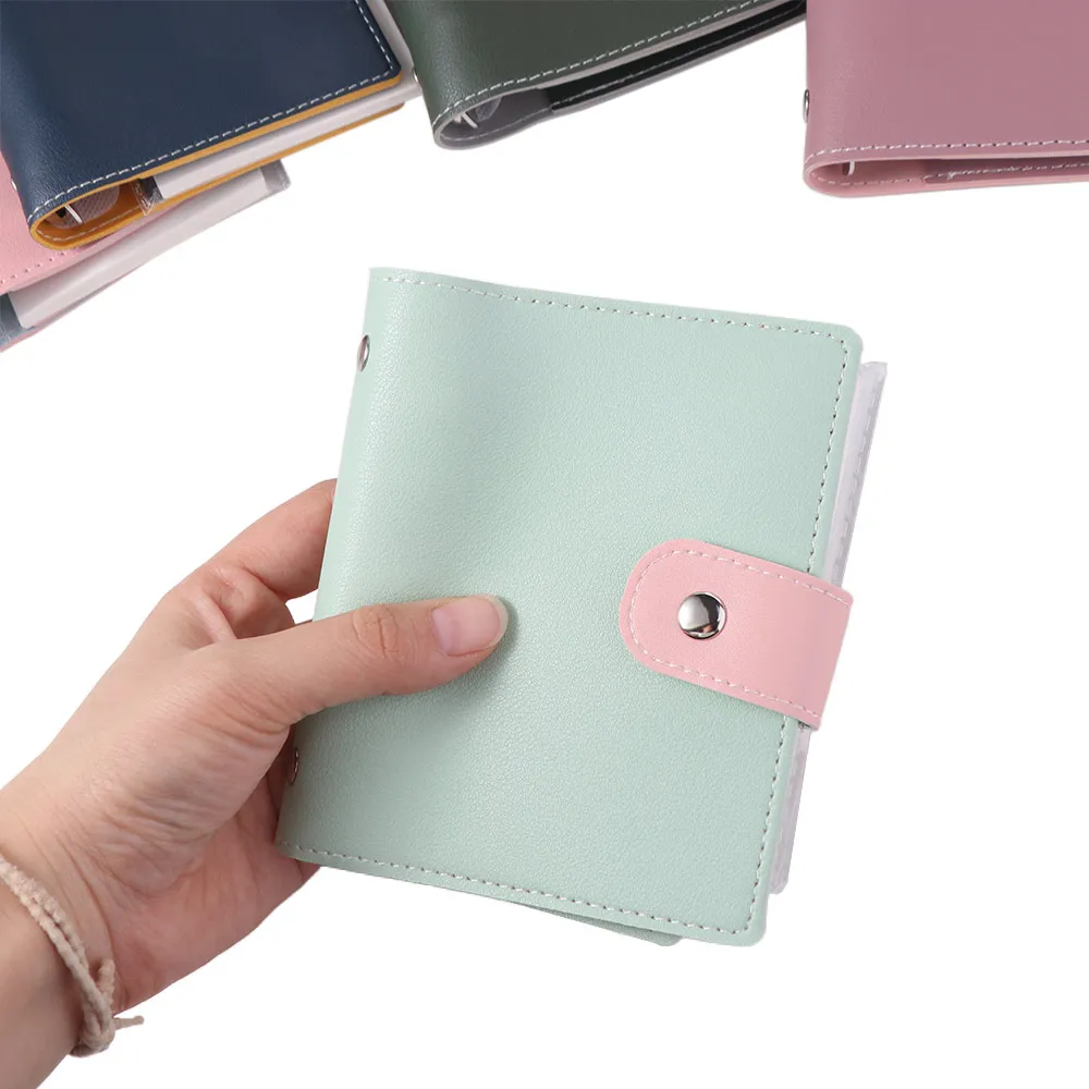Fashion Mini Loose Leaf Notebook M5 PU Blank Page Portable Notebook Schedule Planner DIY Binder Notebook Diary