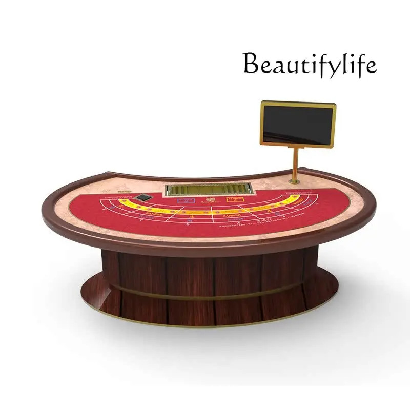 Baccarat Entertainment Luxury Lucky Six Table مخصص منصة ميدانية مفرش المائدة رقاقة لوحة مصنع مخصص