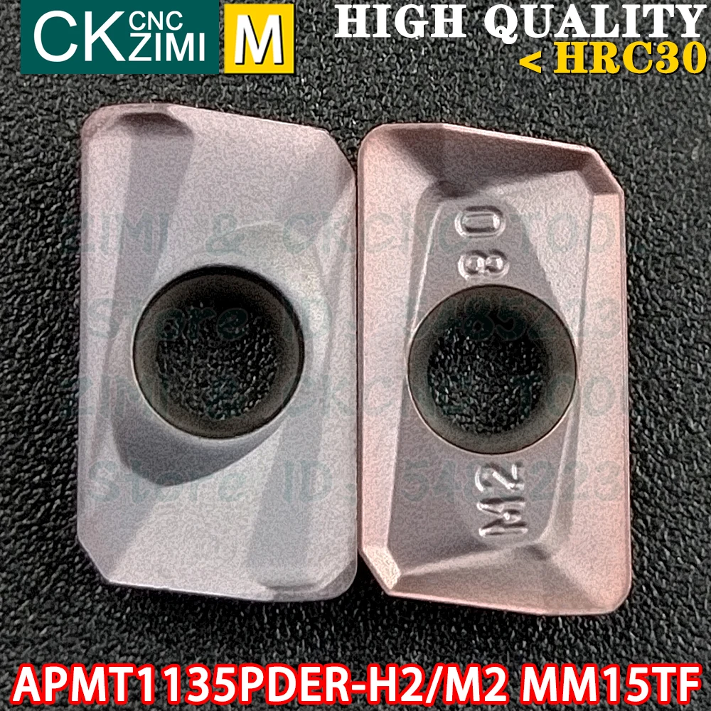 APMT1135PDER-H2 MM15TF APMT1135PDER-M2 MM15TF Carboneto Inserir fresamento Insira Ferramentas APMT1135 APMT 1135 PDER H2 M2 CNC mecânicos Torno ferramentas de corte indexáveis