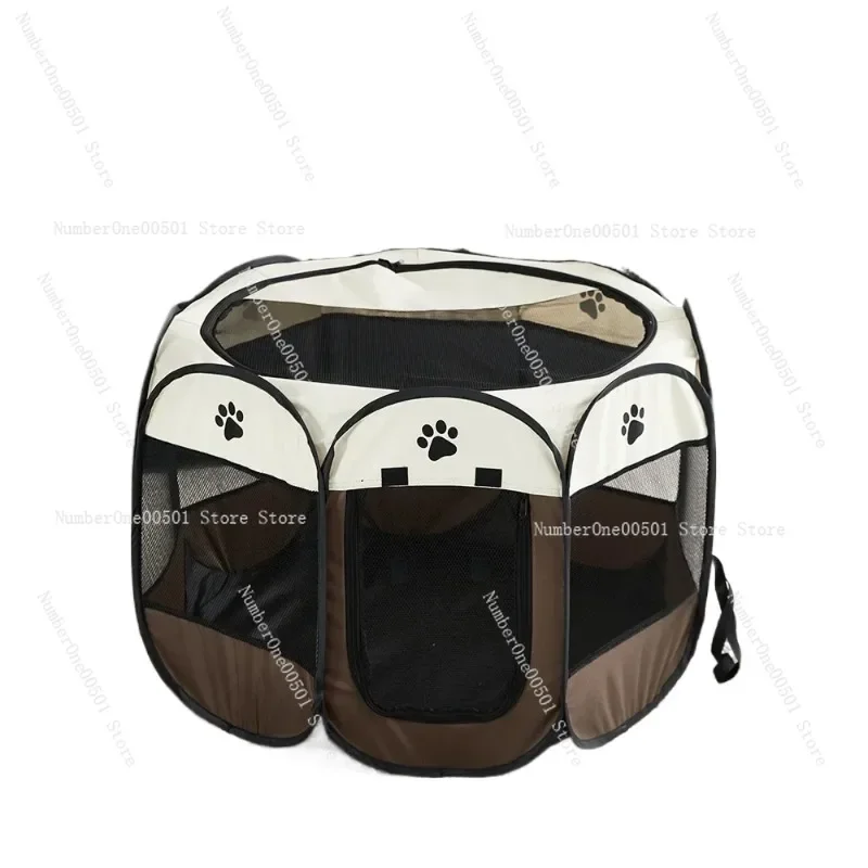 Foldable Waterproof Oxford Cloth Pet Tent, Octagonal Cage, Detachable, Washable, Scratch-resistant, Dog and Cat Delivery Room